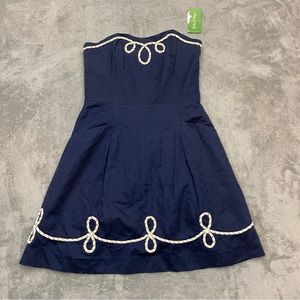 Lilly Pulitzer Navy Blue Anchor Nautical dress size 6 women’s
